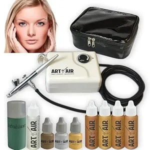 Art of Air MEDIUM Complexion Professional Airbrush Cosmetic Makeup System / 4pc Foundation Set with Blush, Bronzer, Shimmer and Primer Makeup Airbrush Kit - product information 3