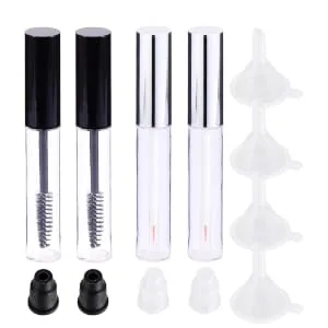 Gogogmee 12pcs Empty Mascara Tube with Eyelash Wand Empty Bottle for Eyelash Wand Tube Volume Mascara Funnel - product information 5