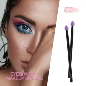Outanaya 5pcs Silicone Eyeshadow Brush Creamy Eyeshadow Sponge Applicator Make up Makeupset Aluminum Purple 13x1cm Purple - product information 1