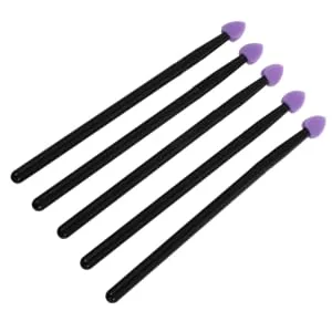 Outanaya 5pcs Silicone Eyeshadow Brush Creamy Eyeshadow Sponge Applicator Make up Makeupset Aluminum Purple 13x1cm Purple - product information 3
