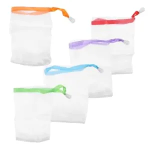 IWOWHERO 10pcs Soap Foaming Net Bubble Foam Net Exfoliating Mesh Soap Pouch Mesh White Pp - product information 6