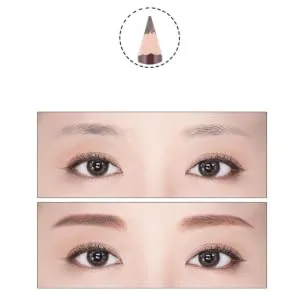 Outanaya 2pcs Makeup Eyebrow Pencils Pencil with Brow Brush Microblading Eyebrow Pen Eyebrow Crayon Wooden 1 count (Pack of 1) As Shown - product information 3