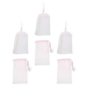 SOESFOUFU 6pcs Net Soap Exfoliating Bath Exfoliating Soap Pouch Foaming Nets or - product information 2