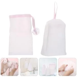SOESFOUFU 6pcs Net Soap Exfoliating Bath Exfoliating Soap Pouch Foaming Nets or - product information 5