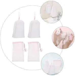 SOESFOUFU 6pcs Net Soap Exfoliating Bath Exfoliating Soap Pouch Foaming Nets or - product information 6