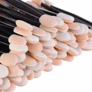 HAPINARY 50 Pcs Cosmetic Eyeshadow Eyeshadow Eyeliner Brushes Dual Sided Eyeshadow Brush Size 1 Black - product information 3