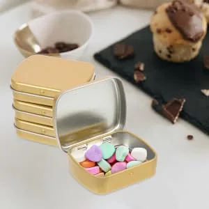 Gogogmee 15pcs Mini Tin Box Food Containers with Lids Rectangular Tin Cans Food Sealed Cans Tins Tinplate - product information 4