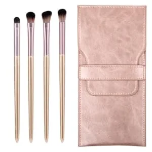 Outanaya 1 4pcs Eye Makeup Brushes Grooming Kit Mini Brush Foundation Brush Makeup Tool Pink Plastic - product information 3