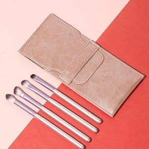 Outanaya 1 4pcs Eye Makeup Brushes Grooming Kit Mini Brush Foundation Brush Makeup Tool Pink Plastic - product information 5