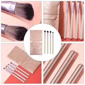 Outanaya 1 4pcs Eye Makeup Brushes Grooming Kit Mini Brush Foundation Brush Makeup Tool Pink Plastic - product information 6