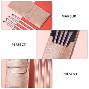 Outanaya 1 4pcs Eye Makeup Brushes Grooming Kit Mini Brush Foundation Brush Makeup Tool Pink Plastic - product information 7