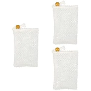 BIUDECO 3 Pcs Soap Bag Shower Loufah Sponge Soap Holder Body Scrubber Butterfly Headband for Women Net Nylon - product information 4