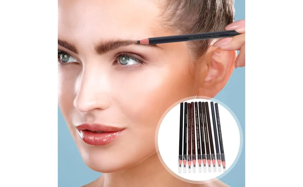 Outanaya 10pcs Eyebrow Pencil Peel off Brow Pencil Waterproof Eyebrow Pen Brow Pencils Makeup Pens Tool Paper - product information 1