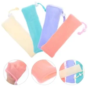 Outanaya 4pcs Soap Foaming Mesh Scrubber for Body Foaming Bags Soap Mesh Bags Bathroom Foam Soap Pe - product information 3