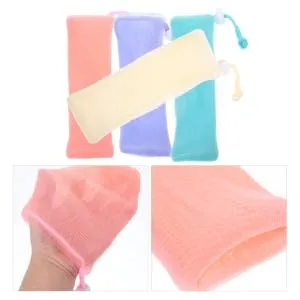 Outanaya 4pcs Soap Foaming Mesh Scrubber for Body Foaming Bags Soap Mesh Bags Bathroom Foam Soap Pe - product information 4