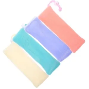 Outanaya 4pcs Soap Foaming Mesh Scrubber for Body Foaming Bags Soap Mesh Bags Bathroom Foam Soap Pe - product information 5