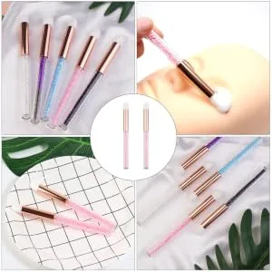 Outanaya 2pcs Nose Brush Beauty Accessories Bling Sunglasses Womens Beauty Eye Artificial Fiber Wool Pink - product information 5