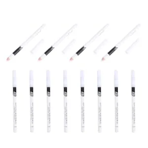 Outanaya 12pcs Eyeliner Pencil Machenical Eyeliner Lip Liner Brow Microblading Pen Makeup Tool Wooden Pole - product information 1