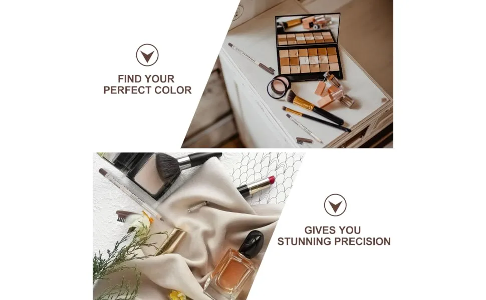 Outanaya 12pcs Eyebrow Pencil with Brush Eyebrow Pen Brow Pen Brush Eyebrow Pencils Plastic Coffee - product information 1