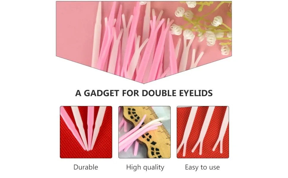 Outanaya 100pcs Double Eyelid Y-shaped Fork Double-fold Eyelid Eye Stickers y Fork Eyelid Tape Sticks Abs - product information 6