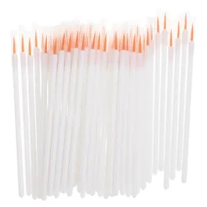 Outanaya 100pcs Disposable Eyeliner Brush Mascara Tools for Eyelash Fine Liner Brush Beauty Tools Nylon White - product information 2