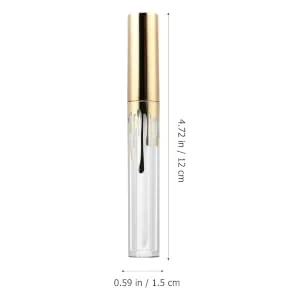 Outanaya 3pcs Makeup Bottle Empty Eyeliner Bottle Mascara Clear Mascara Tube Lip Gloss Clear Golden Plastic - product information 1