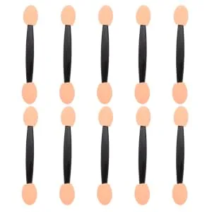Outanaya 100pcs Double Ended Eyeshadow Brush Esponjas Para Maquillaje Double Sided Makeup Emulsion Black 6.5x1.3cm Black - product information 2