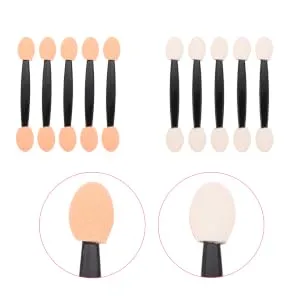 Outanaya 100pcs Double Ended Eyeshadow Brush Esponjas Para Maquillaje Double Sided Makeup Emulsion Black 6.5x1.3cm Black - product information 5