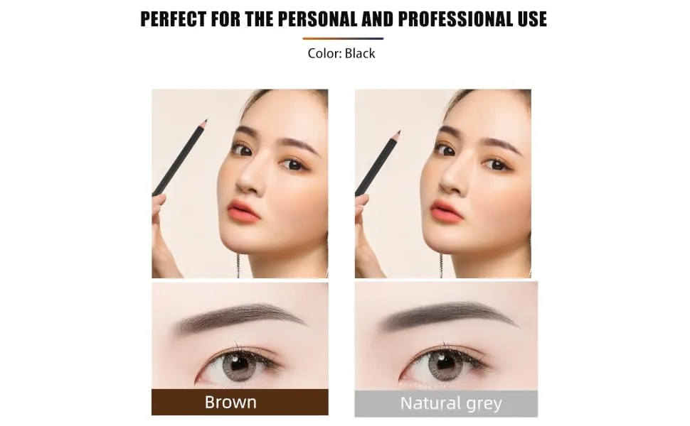 Outanaya 12pcs Black Eyeliner 1 Practical Eyeliners Makeup Accessory Waterproof Eyeliner Pencil Wood - product information 3