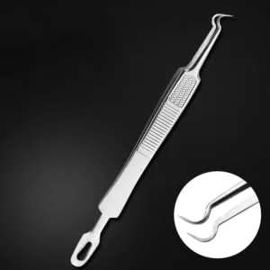 Outanaya 3pcs Clip Blackhead Extraction Tool Pimple Remover Pimple Removal Kit Stainless Steel Puller - product information 1