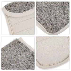 Outanaya 4pcs Black Linen Soap Soap Foaming Dispenser Soap Sack Soap Scrub Foam Net Flax - product information 5