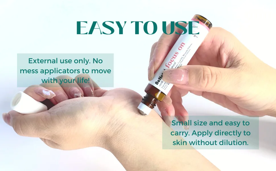 Aromatherapy Oils Roll On Set, Essential Oil Blends (Dream with Stress, Balance) for Deep Relaxing - by benatu Relax Scent - easy to use