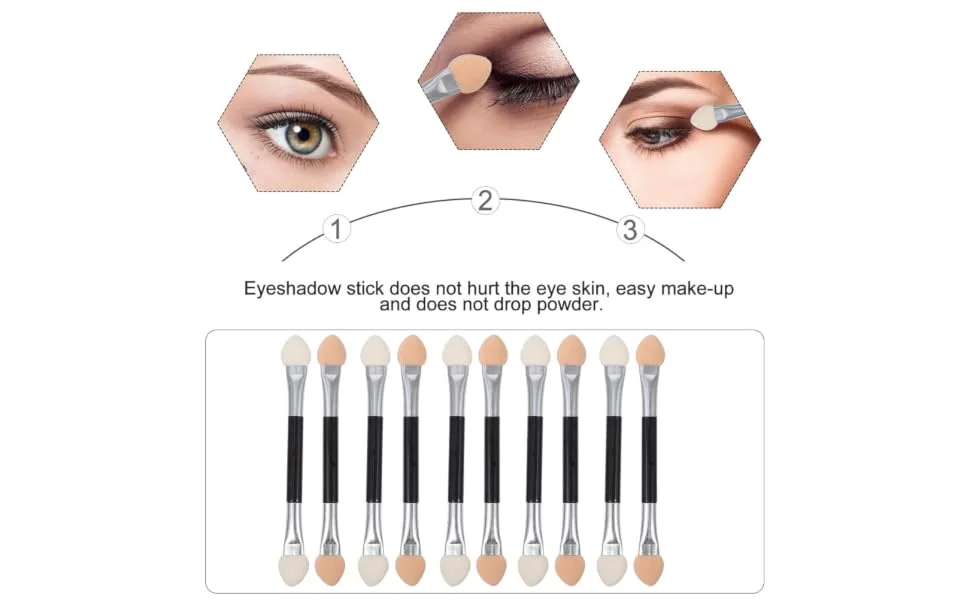 Outanaya 30pcs Eye Shadow Stick Lip Makeup Brush Make up Brush Make up Sponges Eye Mascara Double Emulsion - product information 3