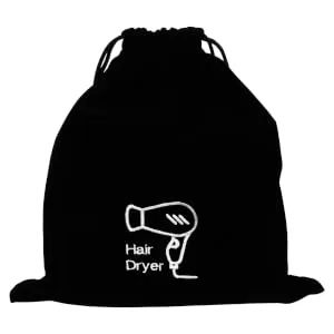 FOYTOKI 5 Pcs Hair Dryer Storage Bag Gym Holder Drawstring Bag Drawstring Bags S choir Black Flannel - product information 2