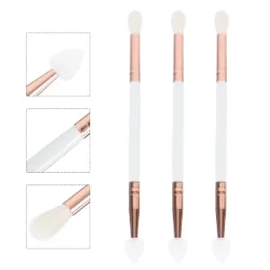 Outanaya 3pcs Eye Shadow Brush Makeup Gadgets Makeup Eyeliner Brush Eyeshadow Wooden Handle - product information 4