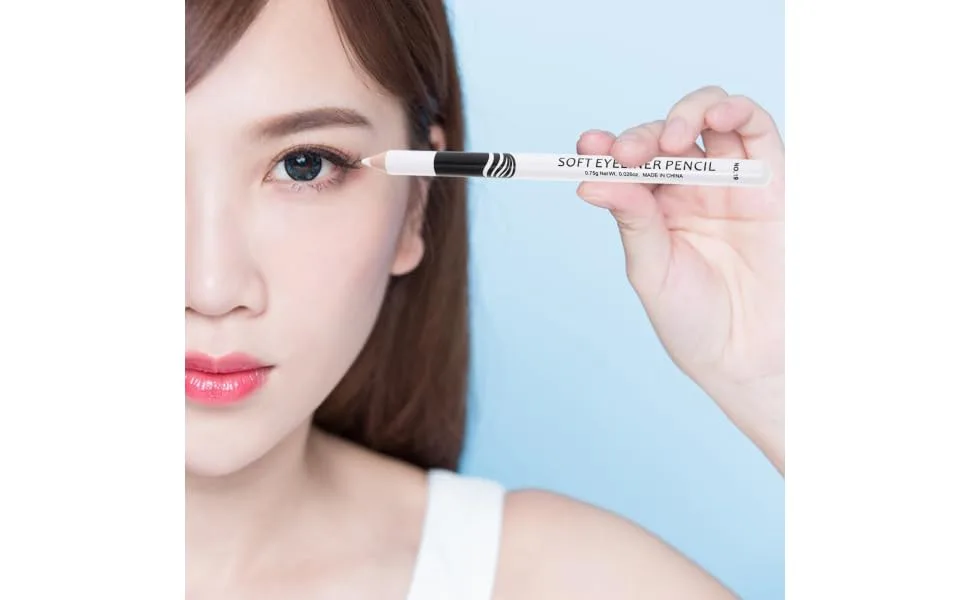 FOYTOKI 20 Pcs Lying Silkworm Eyeliner Female Eyeliners Glitter Eyeliner Gel Highlighters Wooden Pole White - product information 1