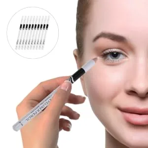 FOYTOKI 40 Pcs Lying Silkworm Eyeliner Eye Drawing Pencils Highlight Pencil Makeup Gel Wooden Pole White - product information 1