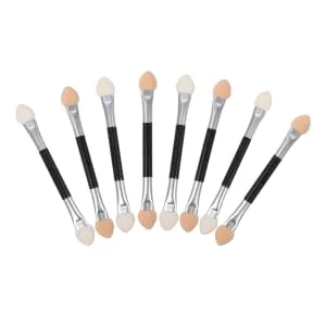 FOYTOKI 20pcs Latex Eye Shadow Stick Dual Sides Eyeshadow Double-ended Eye Shadow Brush Plastic - product information 2