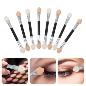 FOYTOKI 20pcs Latex Eye Shadow Stick Dual Sides Eyeshadow Double-ended Eye Shadow Brush Plastic - product information 3