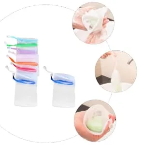 FOYTOKI 10pcs Soap Foaming Net Soap Bag Scrubber Soap Mesh Bags for Soap Bars Soap Bar Saver Bag for Shower 15X9cm As Shown - product information 4
