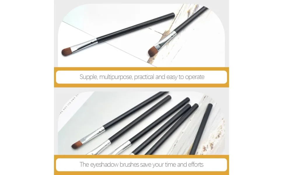 Gogogmee 100pcs Eye Shadow Brush Makeup Applicator Makeup Eyeliner Washing Capsules Artificial Fiber - product information 5