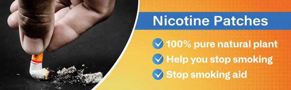 Aroamas Nicotine Patches to Help Quit Smoking, Stop Smoking - Delivered Over 24 Hours Nicotine Transdermal System to Stop Smoking Aids That Work (Stop Smoking Step 1 2 Pack) - Stop Smoking Banner
