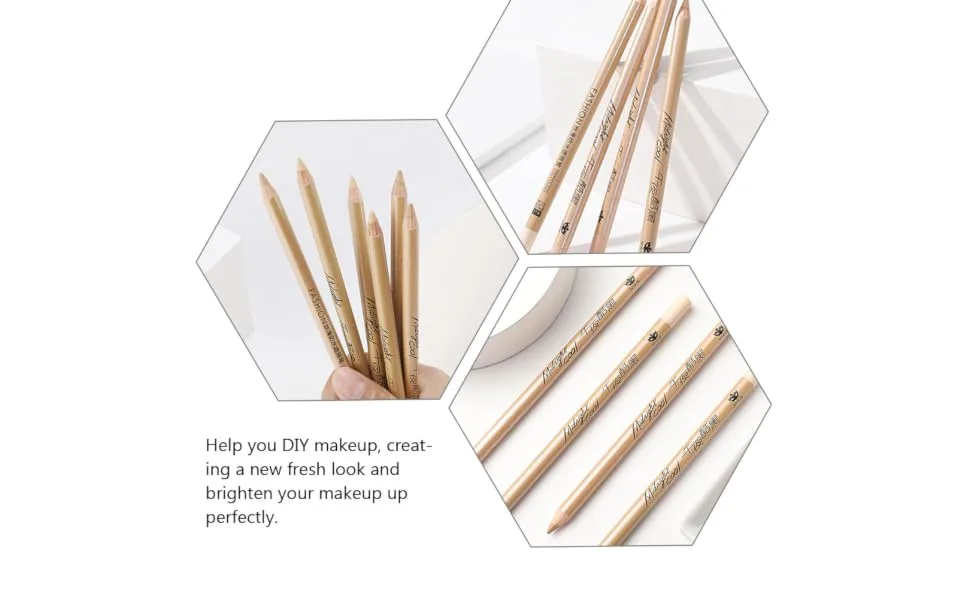 FOYTOKI 8 Pcs Concealer Pen Concealer for Freckle Makeup Concealer Women Makeup Supplies White Wooden - product information 5