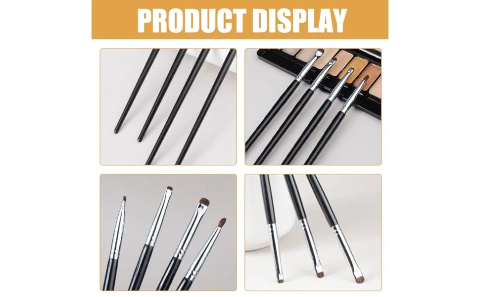 FOYTOKI 4pcs eye makeup kit eye liner brush for makeup eyeshadow brush eye precision brush - product information 2
