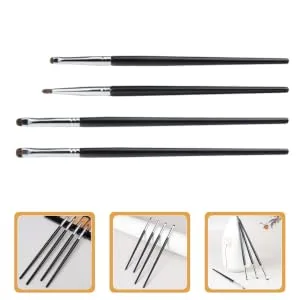 FOYTOKI 4pcs eye makeup kit eye liner brush for makeup eyeshadow brush eye precision brush - product information 4