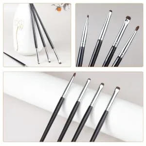 FOYTOKI 4pcs eye makeup kit eye liner brush for makeup eyeshadow brush eye precision brush - product information 6