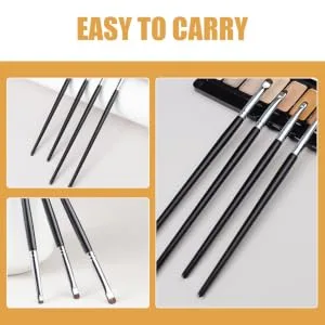 FOYTOKI 4pcs eye makeup kit eye liner brush for makeup eyeshadow brush eye precision brush - product information 7