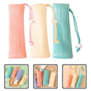 Didiseaon 3pcs Soap Bag Foam Net Bathing Soap Bags Soap Exfoliating Pouch Soap Savers Pouch Soap Sleeve Pe - product information 1