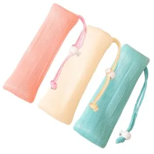Didiseaon 3pcs Soap Bag Foam Net Bathing Soap Bags Soap Exfoliating Pouch Soap Savers Pouch Soap Sleeve Pe - product information 3