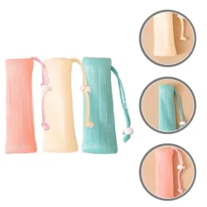 Didiseaon 3pcs Soap Bag Foam Net Bathing Soap Bags Soap Exfoliating Pouch Soap Savers Pouch Soap Sleeve Pe - product information 6